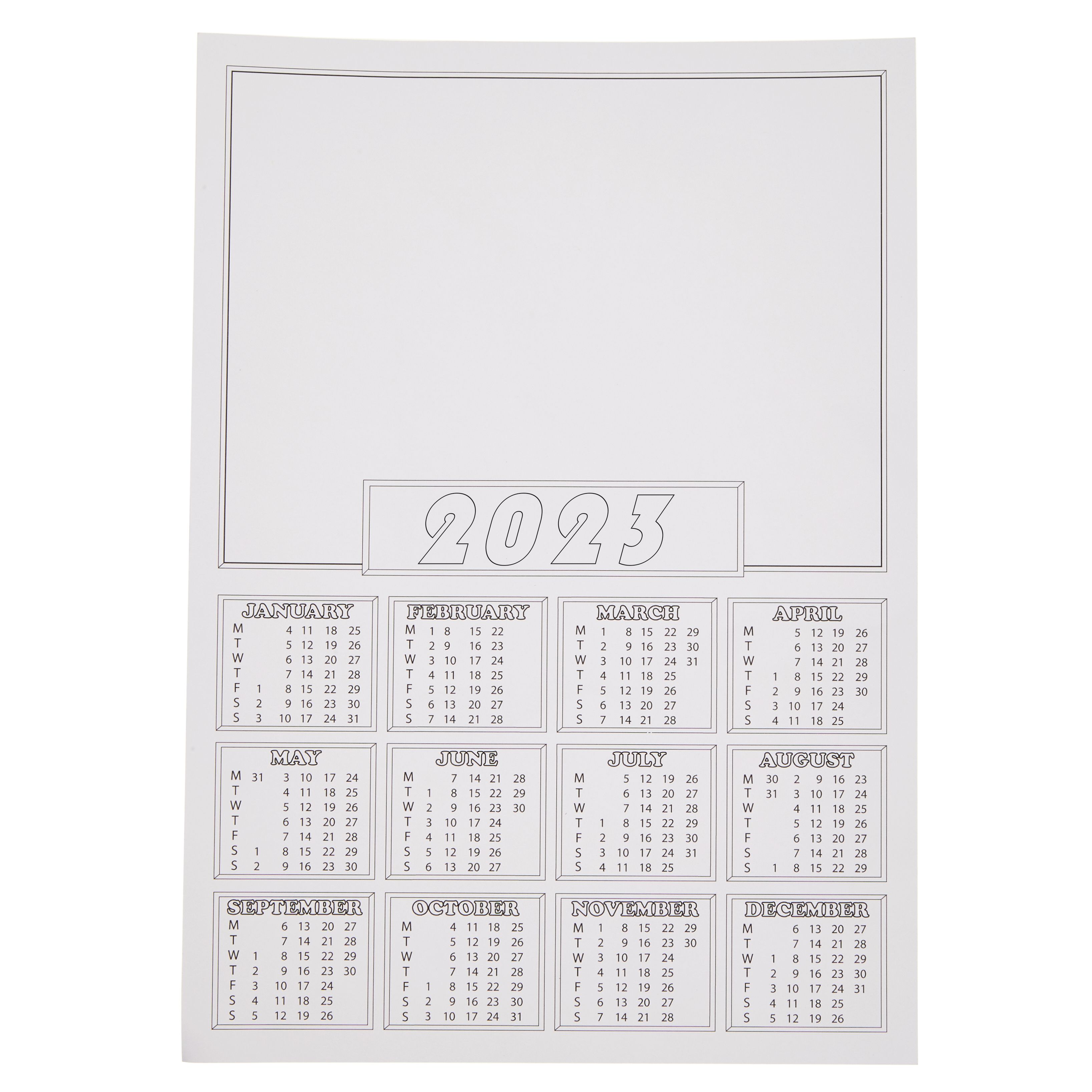 2023 Calendar Blanks P50